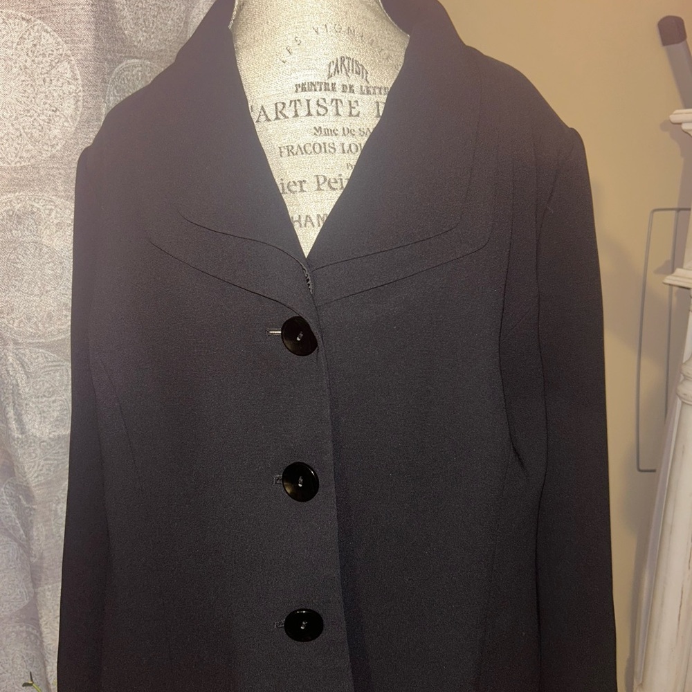Jones Studio Black Blazer with Button Detail